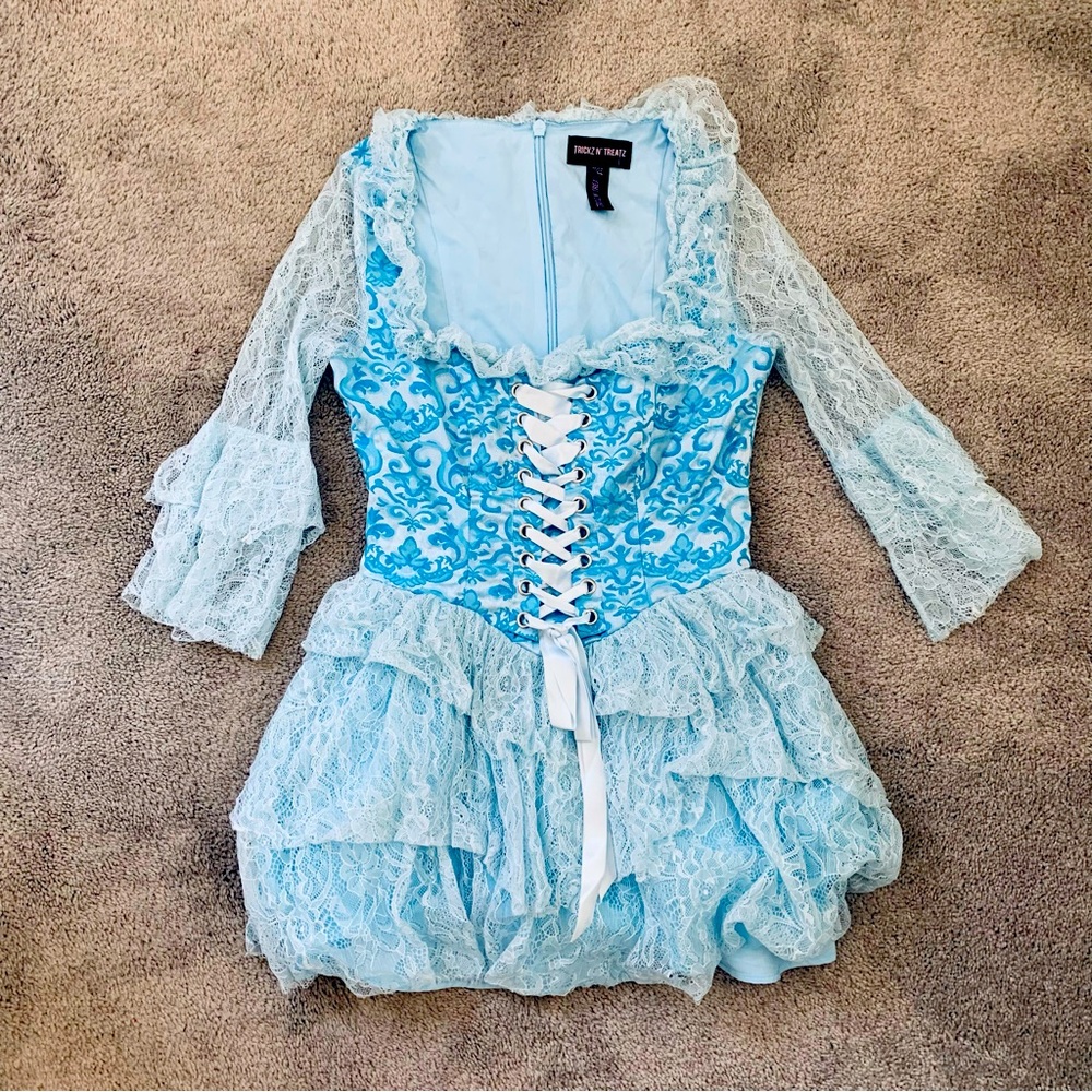 Dolls Kill Trickz N’ Treatz Blue They'll Eat Cake Marie Antoinette Costume dress